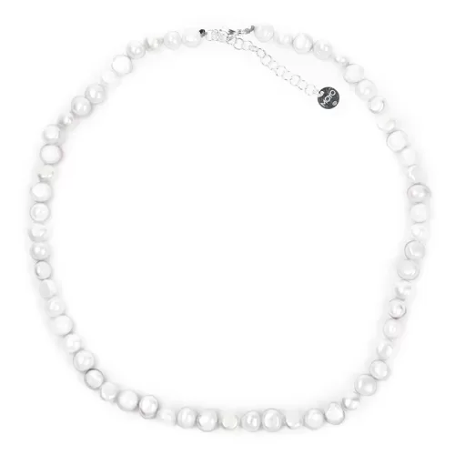 Collana in perle naturali barocche bianche