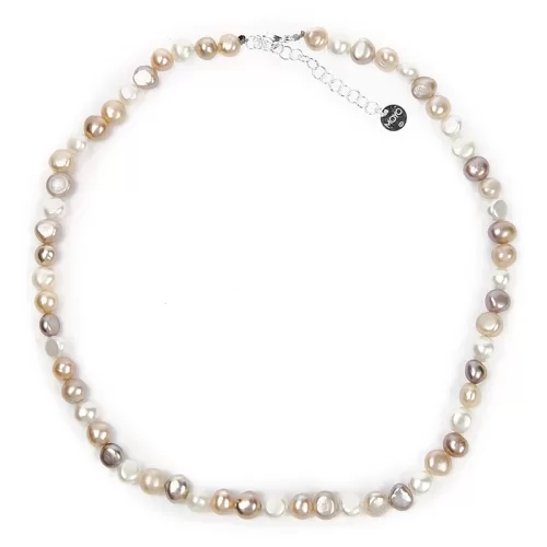 Collana in perle naturali colorazione mix